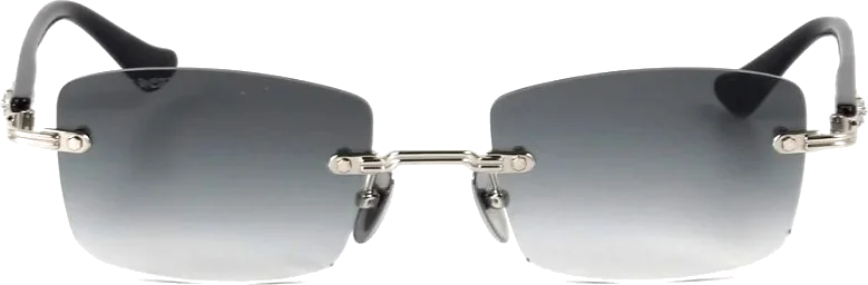 Lunettes de soleil Chrome Hearts Deep II - Monture rectangulaire unisexe - Réf. 108656 vue 2