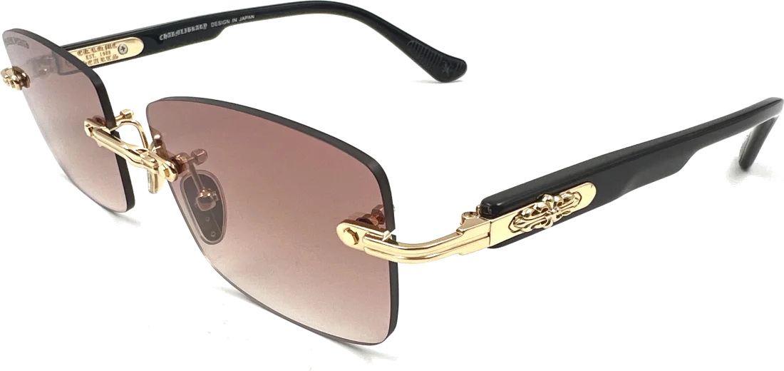 Lunettes de soleil Chrome Hearts Deep II - Monture rectangulaire unisexe - Réf. 108658