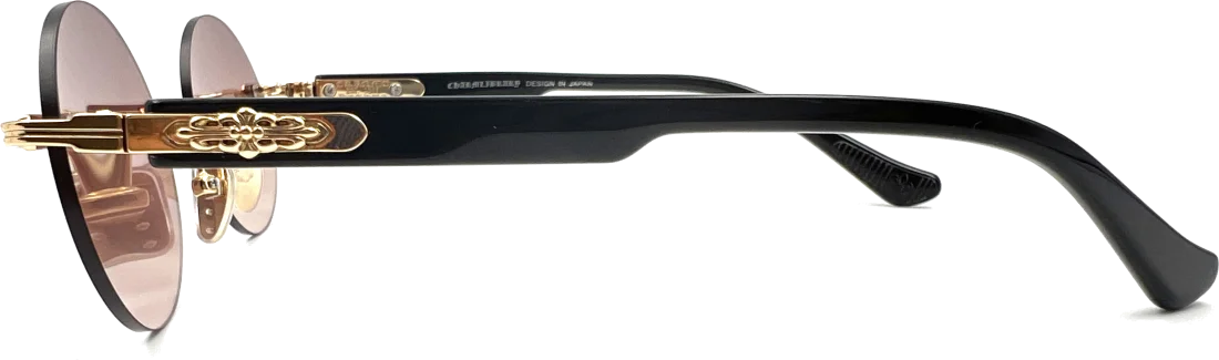 Lunettes de Soleil Chrome Hearts Deep III 108659 - Forme Ronde, Verres Marron, Unisexe vue 3