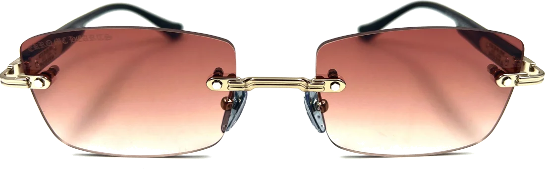 Lunettes de soleil Chrome Hearts Deep II - Monture rectangulaire unisexe - Réf. 108662 vue 2