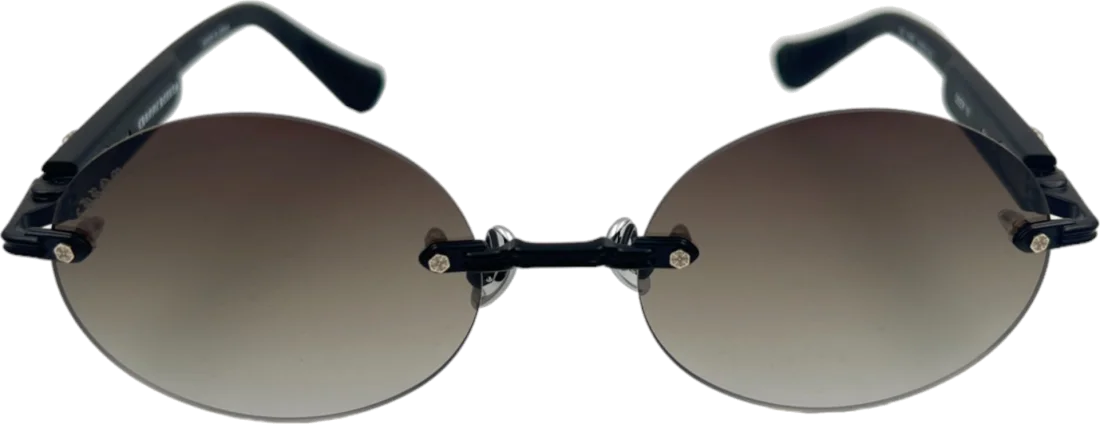 Lunettes de Soleil Chrome Hearts Deep III - Monture Ronde Noire Unisexe - Réf. 109844 vue 2