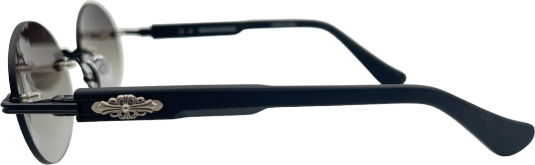 Lunettes de Soleil Chrome Hearts Deep III - Monture Ronde Noire Unisexe - Réf. 109844 vue 3