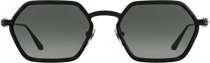 Lunettes de soleil Chrome Hearts Datass MBK-G64 - Monture hexagonale métal noir - Unisexe vue 2