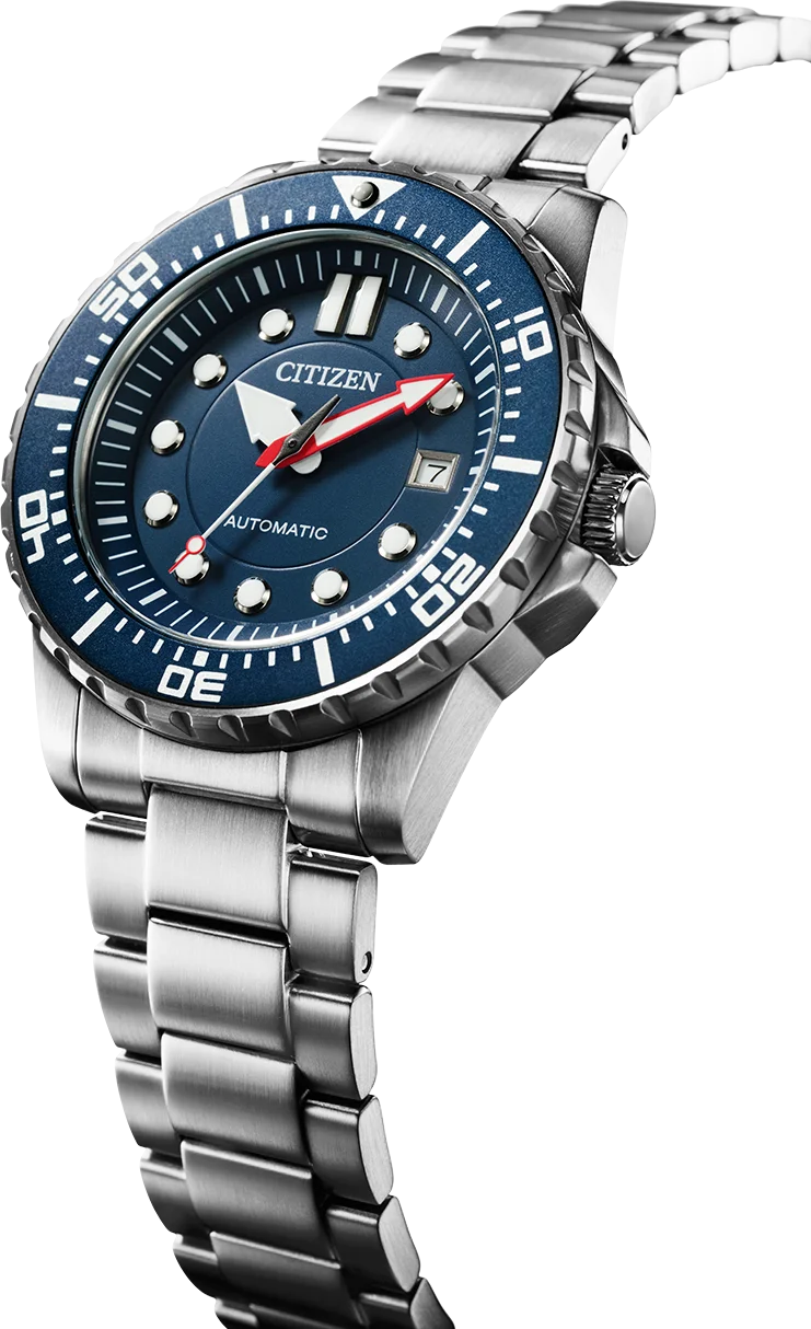 Montre Citizen Automatique Homme NJ0121-89L Cadran Bleu Acier vue 2