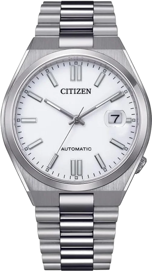 Montre Citizen NJ0150-81A Automatique Homme - Cadran Blanc et Bracelet Acier