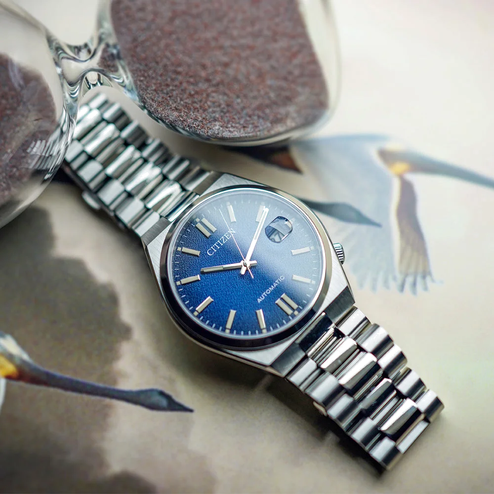 Montre Citizen Tsuyosa Automatique NJ0151-88L pour Homme, Cadran Bleu Soleillé, Acier vue 4