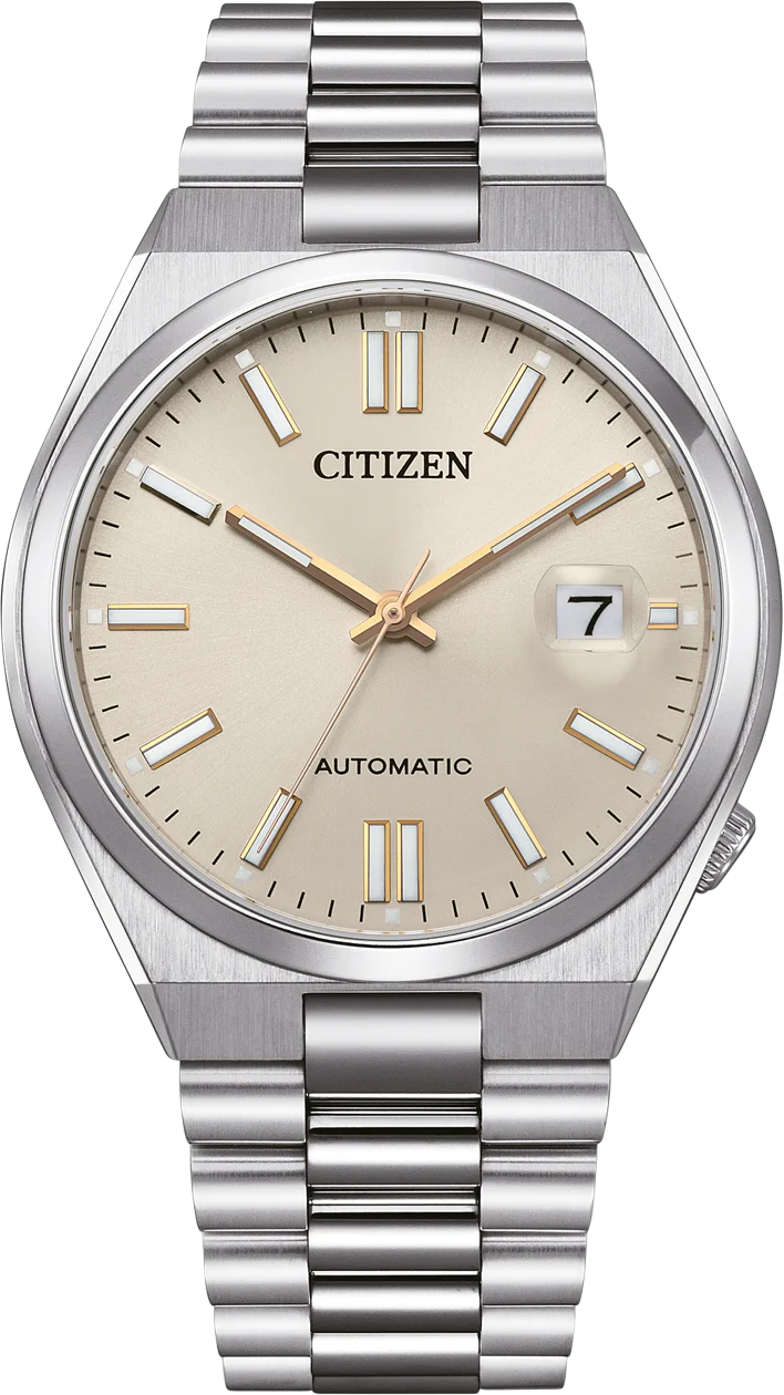 Montre Citizen Tsuyosa Automatique NJ0151-88W - Cadran Champagne, Acier - Homme