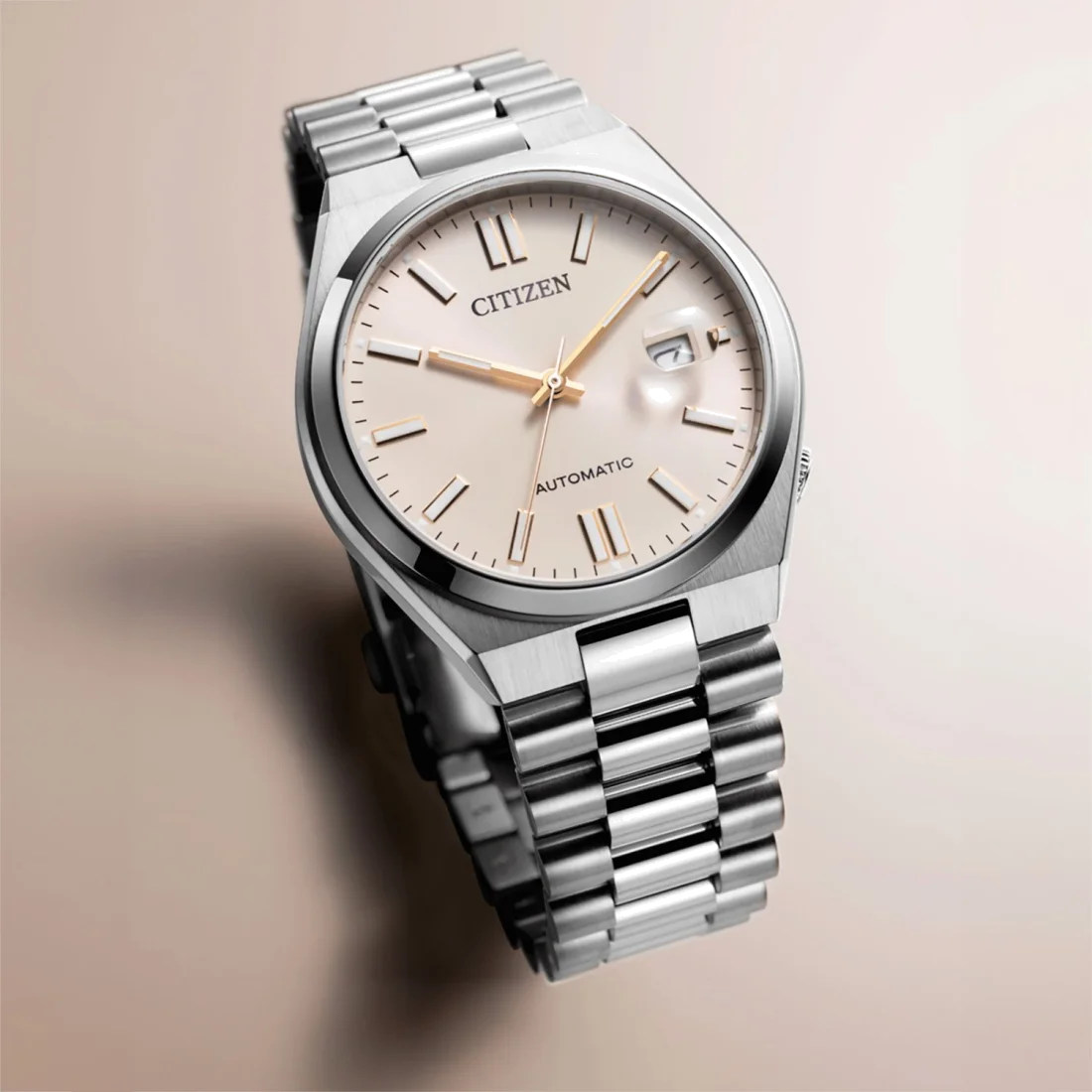 Montre Citizen Tsuyosa Automatique NJ0151-88W - Cadran Champagne, Acier - Homme vue 4