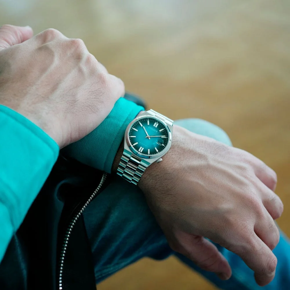 Montre Citizen NJ0151-88X Automatique Homme - Cadran Bleu Sarcelle, Bracelet Acier vue 4