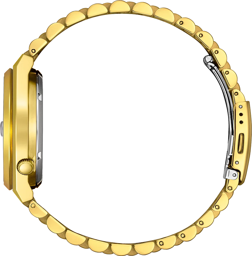 Montre Citizen Tsuyosa Automatique NJ0152-51X - Cadran Vert Soleillé, Boîtier Acier Doré 40mm - Unisexe vue 3