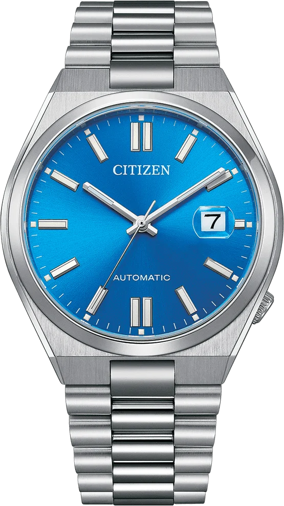 Montre Citizen Automatique Tsuyosa NJ0158-89L pour Homme - Cadran Bleu Soleillé