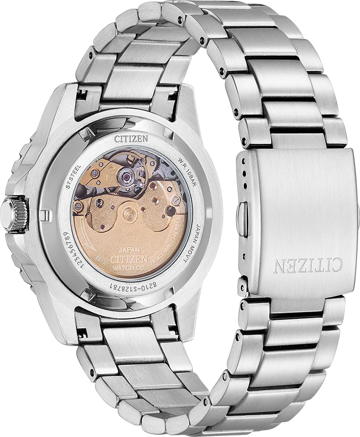 Montre Homme Citizen NJ0171-81A Automatique Acier Cadran Blanc vue 3