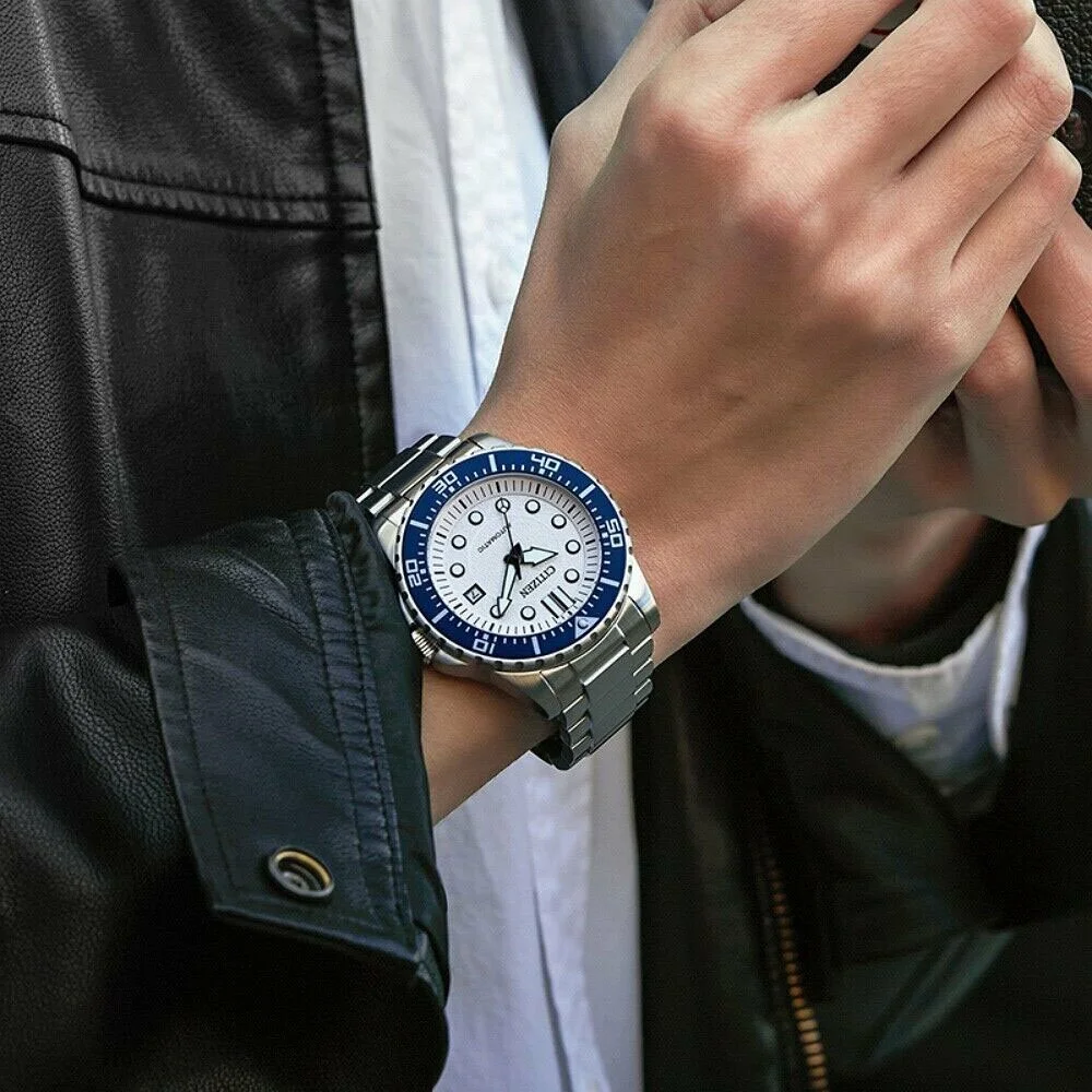 Montre Homme Citizen NJ0171-81A Automatique Acier Cadran Blanc vue 5