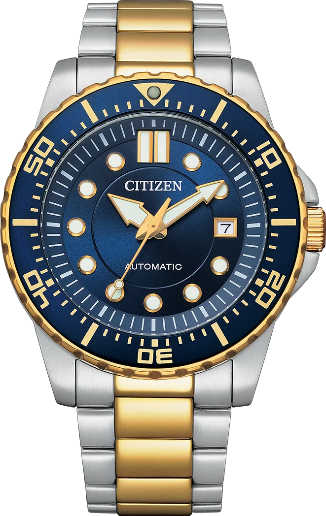 Montre Homme Citizen Automatique NJ0174-82L Cadran Bleu Acier Bicolore