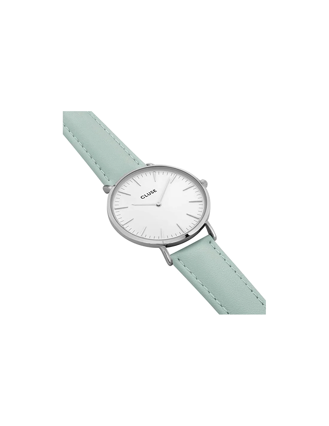 Montre Femme Cluse La Bohème CL18225 - Cadran Blanc, Bracelet Cuir Vert vue 2