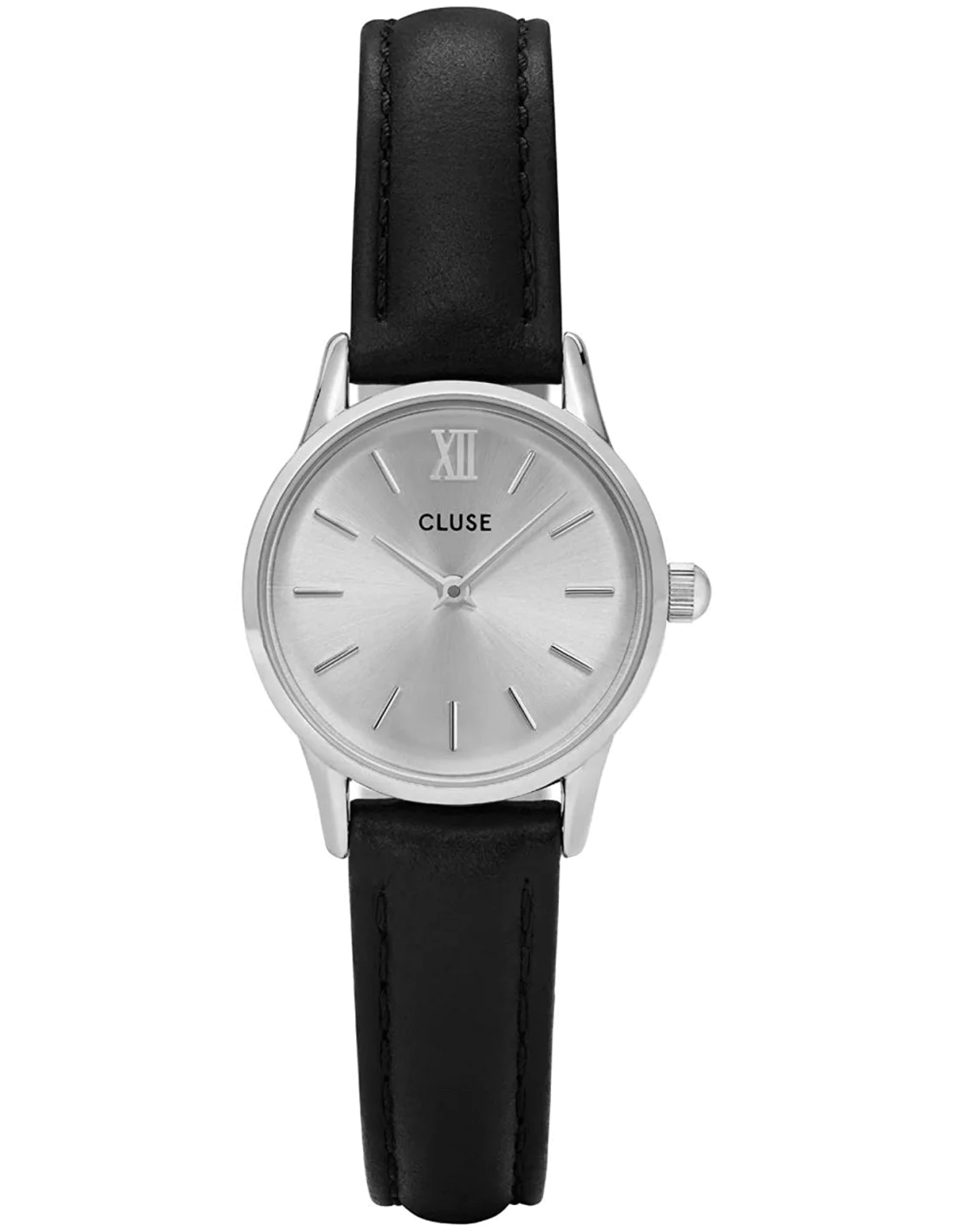 Montre femme Cluse La Vedette CL50014, cadran argenté, bracelet cuir noir vue 3
