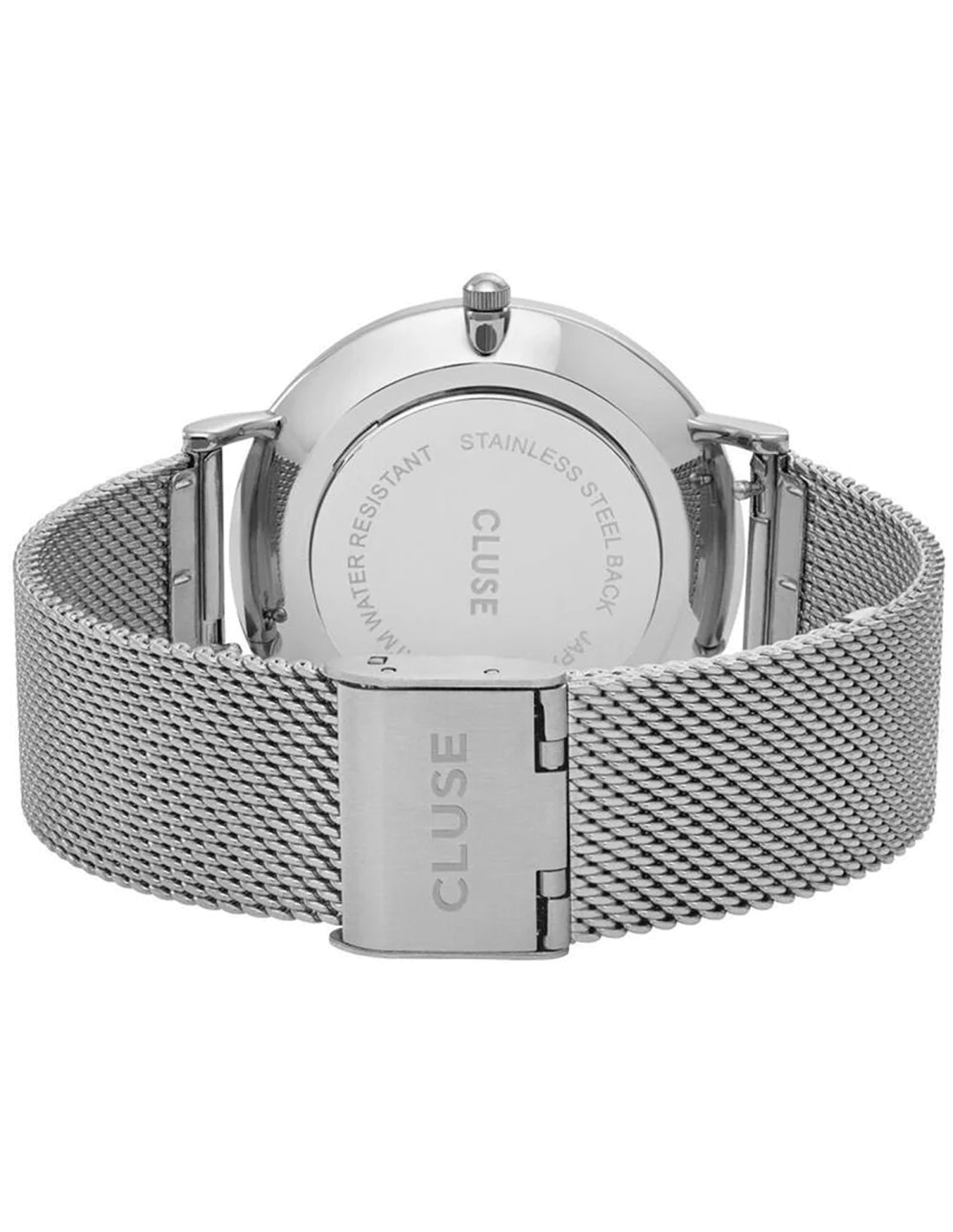 Montre Cluse La Bohème CL18105, boîtier et bracelet maille milanaise argenté, unisexe vue 2