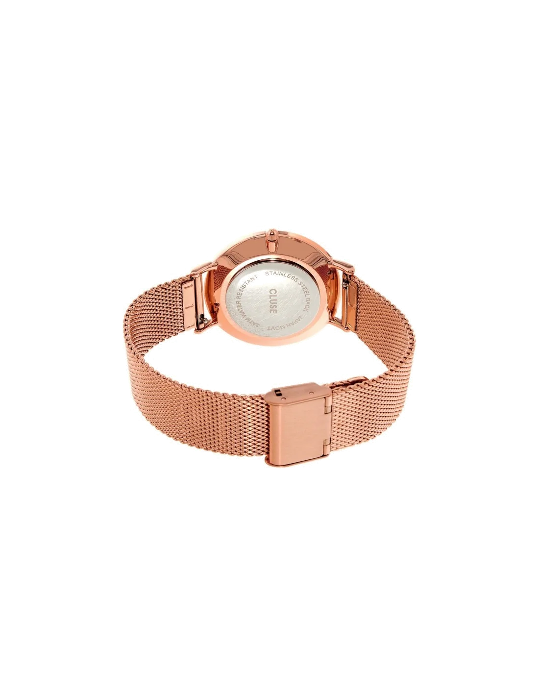 Montre Cluse La Bohème CL18113 Mesh Rose Gold/Black bracelet en maille milanaise vue 3