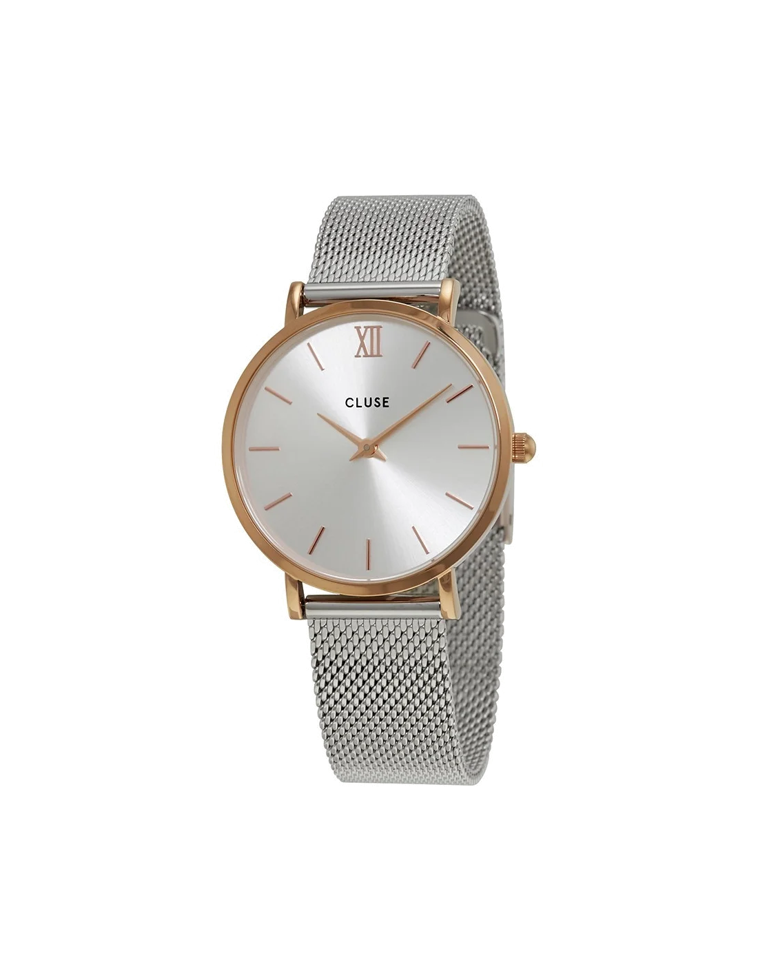 Montre Cluse Minuit Mesh Rose Gold/Silver CL30025
