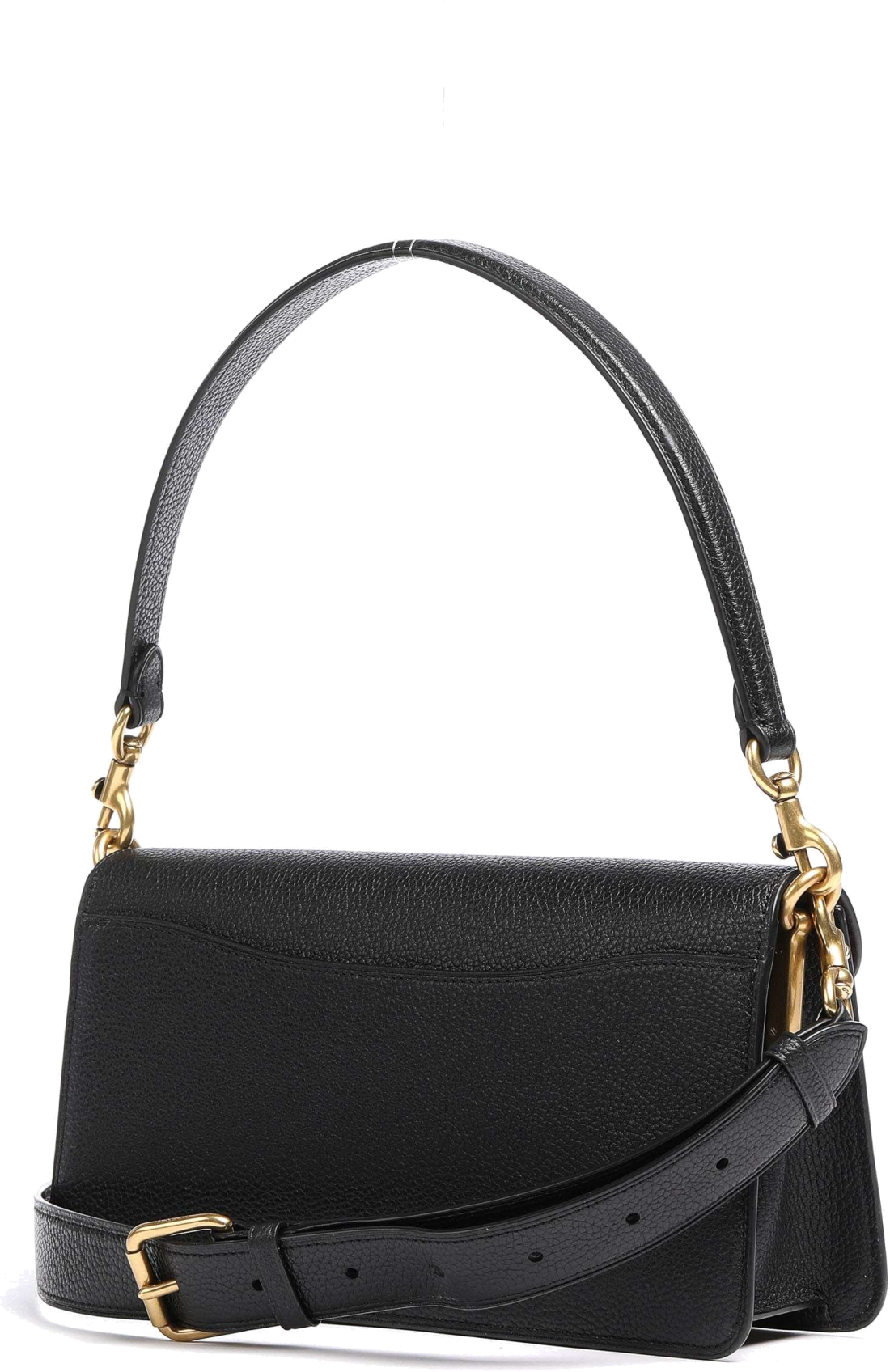 Sac besace à bandoulière Coach Tabby 26 en cuir grainé - Noir - Or vue 2