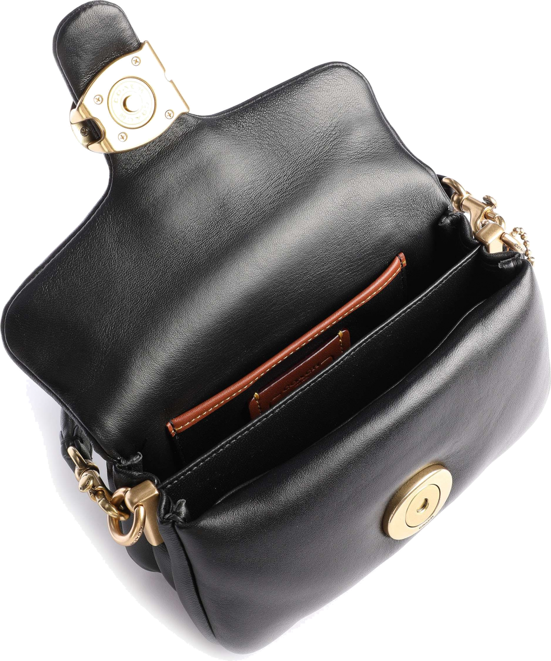 Sac à bandoulière Coach Pillow Tabby 18 en cuir nappa - Noir vue 2