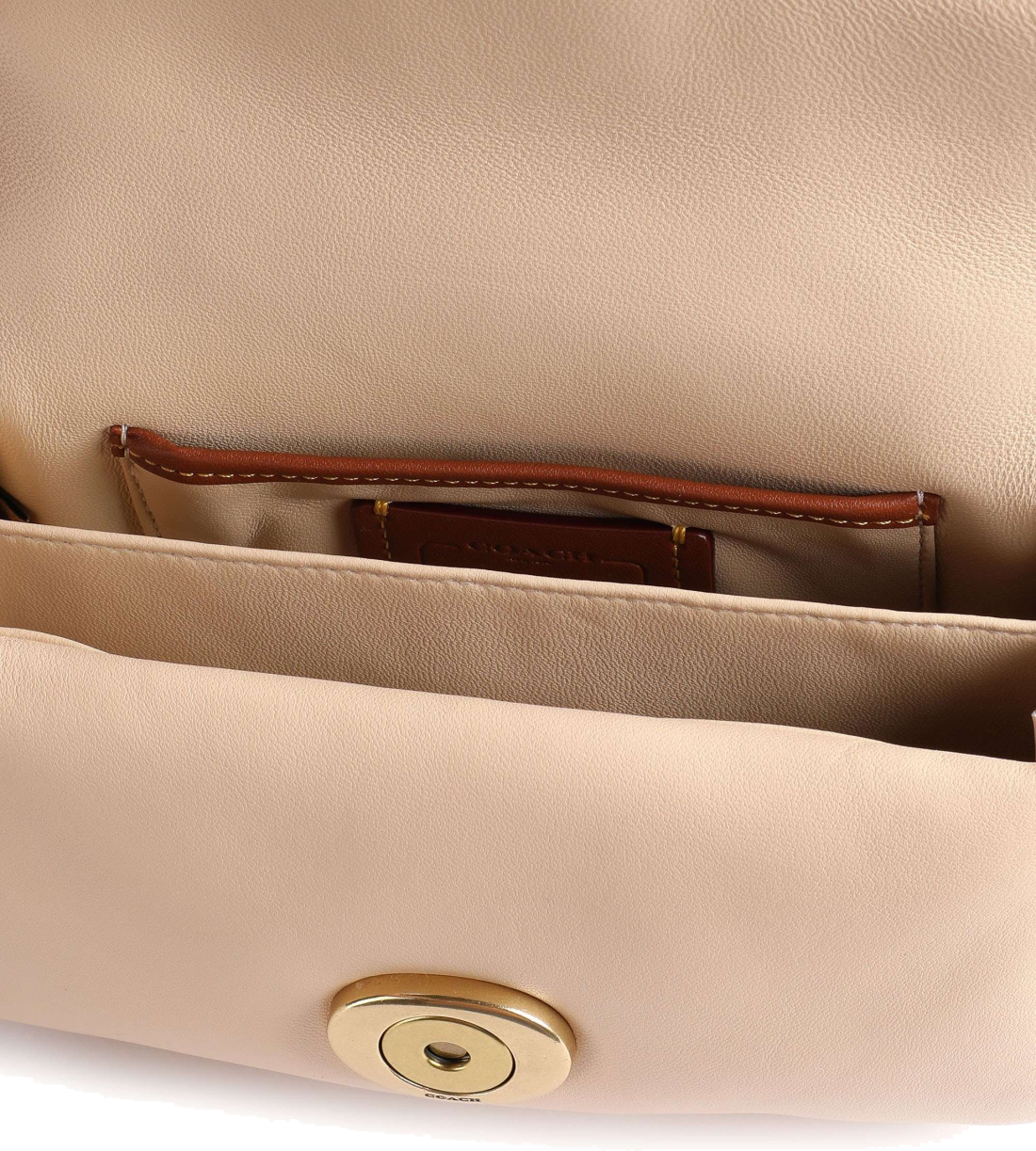 Sac à bandoulière Coach Pillow Tabby 18 en cuir nappa - Blanc vue 2