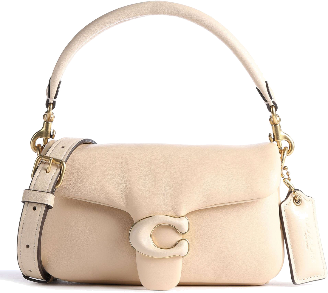 Sac à bandoulière Coach Pillow Tabby 18 en cuir nappa - Blanc vue 3