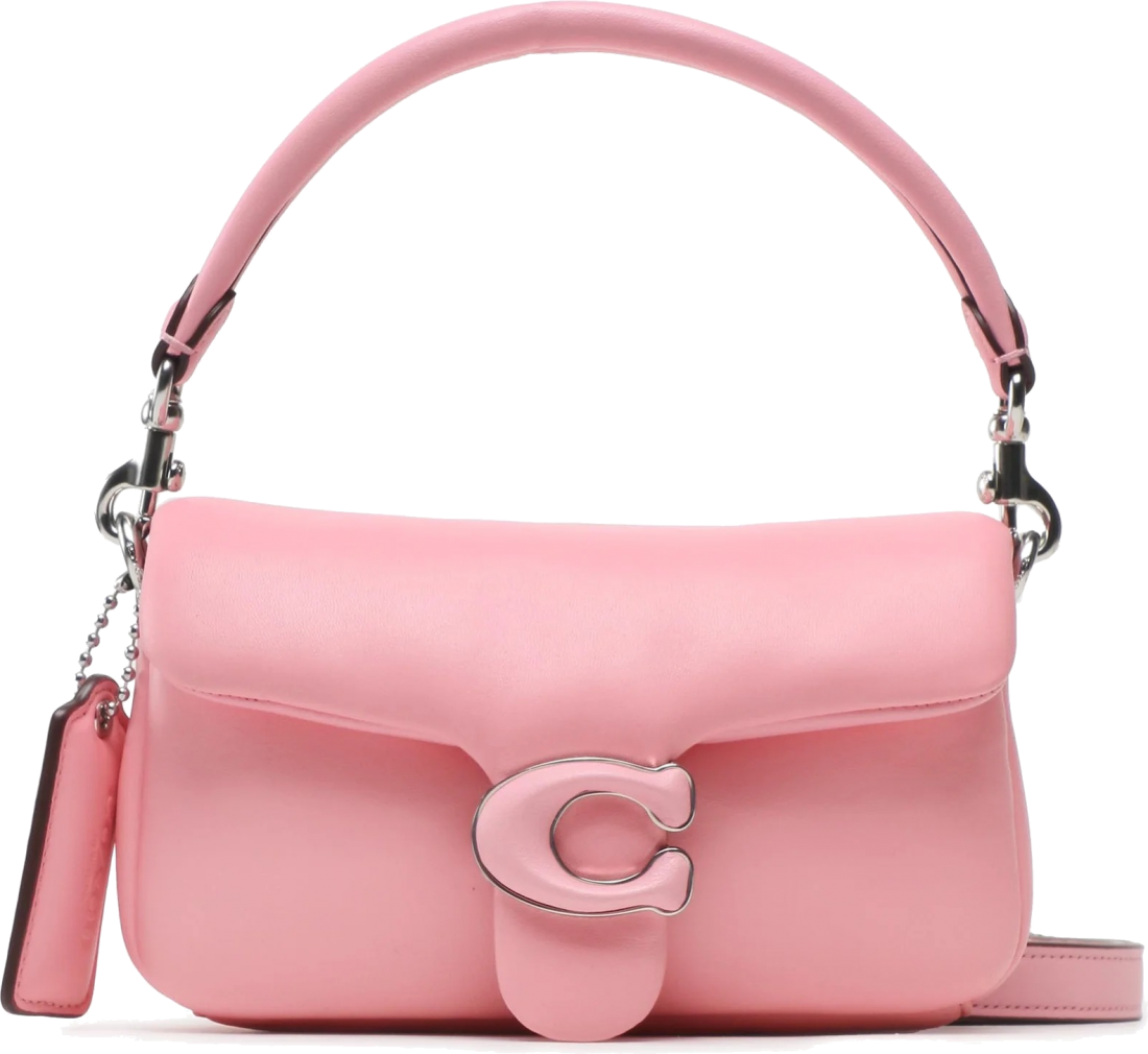 Sac à bandoulière Coach Pillow Tabby 18 en cuir nappa - Rose vue 3
