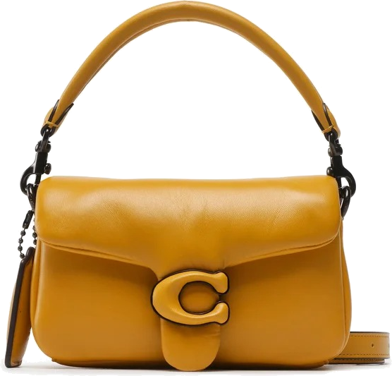 Sac à bandoulière Coach Pillow Tabby 18 en cuir nappa - Jaune vue 4