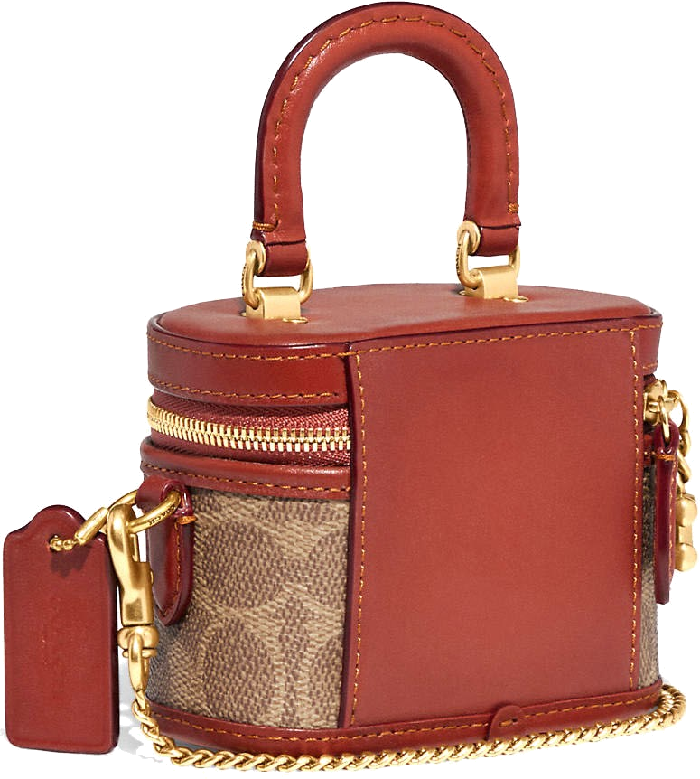 Sac à bandoulière Coach Trail 12 en toile signature - Marron vue 3