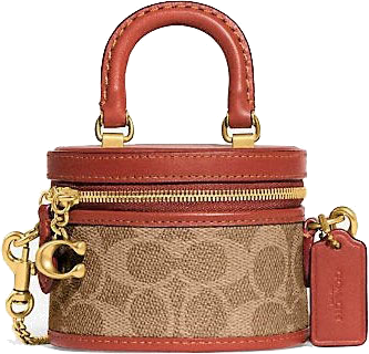 Sac à bandoulière Coach Trail 12 en toile signature - Marron vue 5