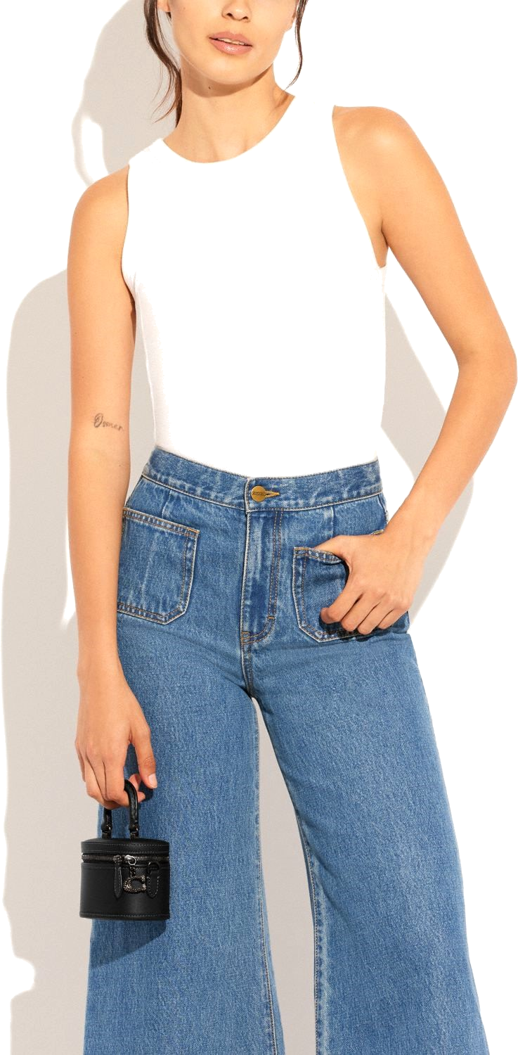 Sac à bandoulière Coach CE769-BLACK en cuir de veau noir vue 2