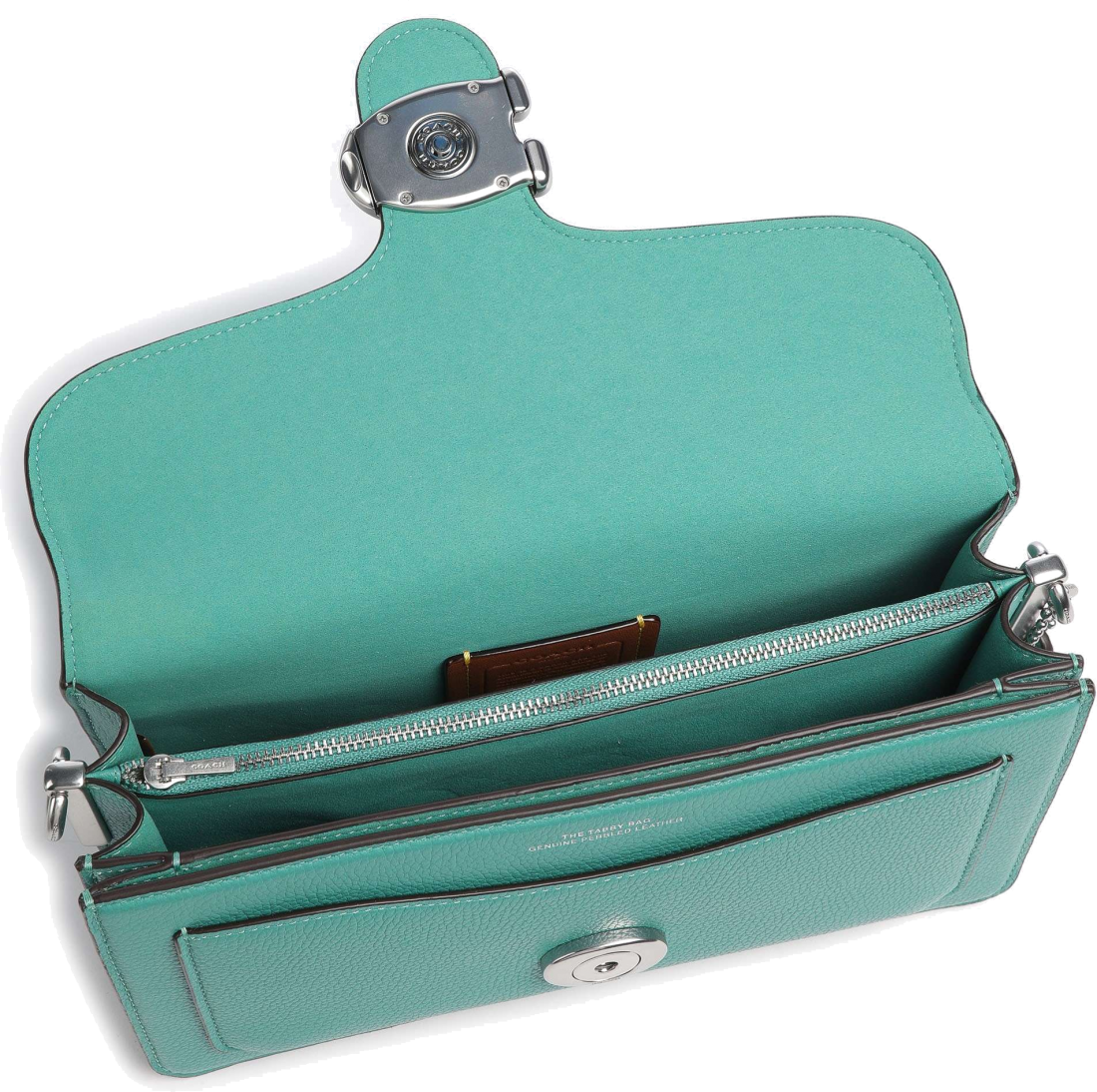 Sac besace à bandoulière Coach Tabby 26 en cuir grainé - Vert vue 2