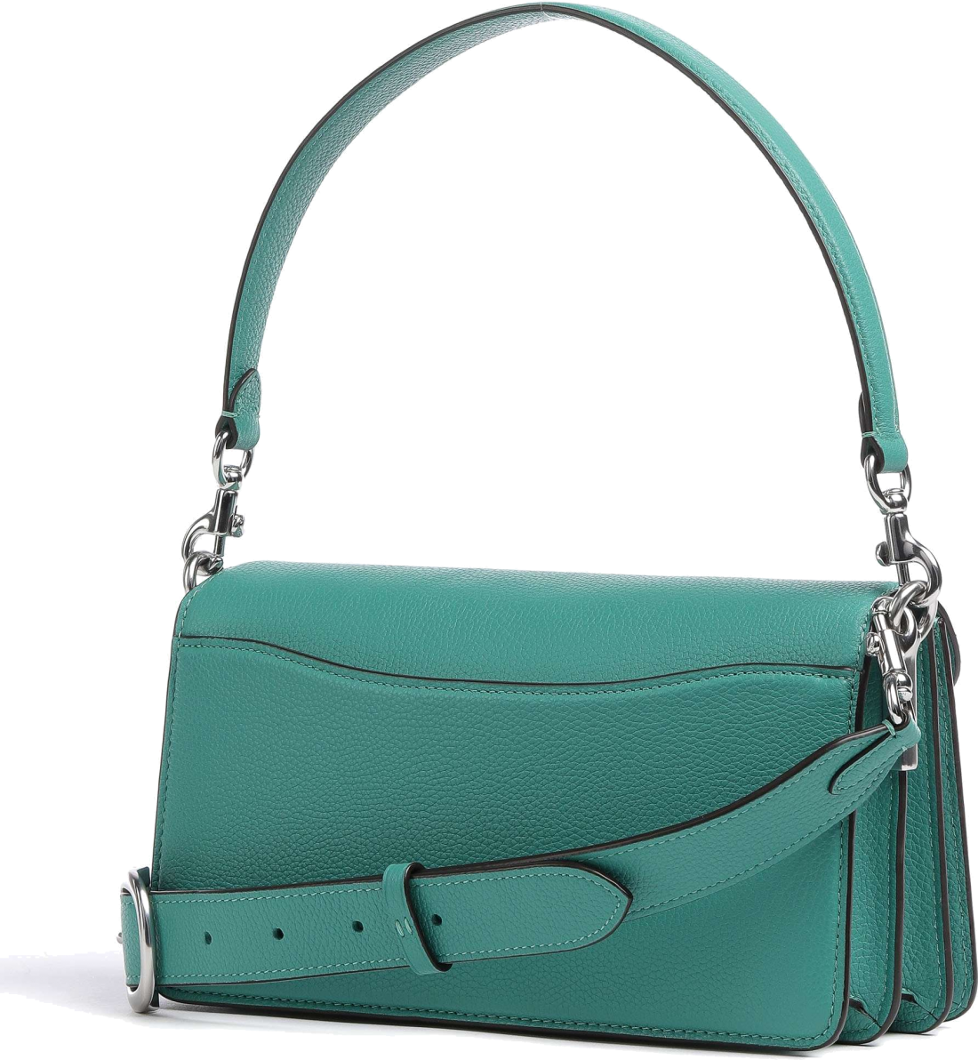 Sac besace à bandoulière Coach Tabby 26 en cuir grainé - Vert vue 3