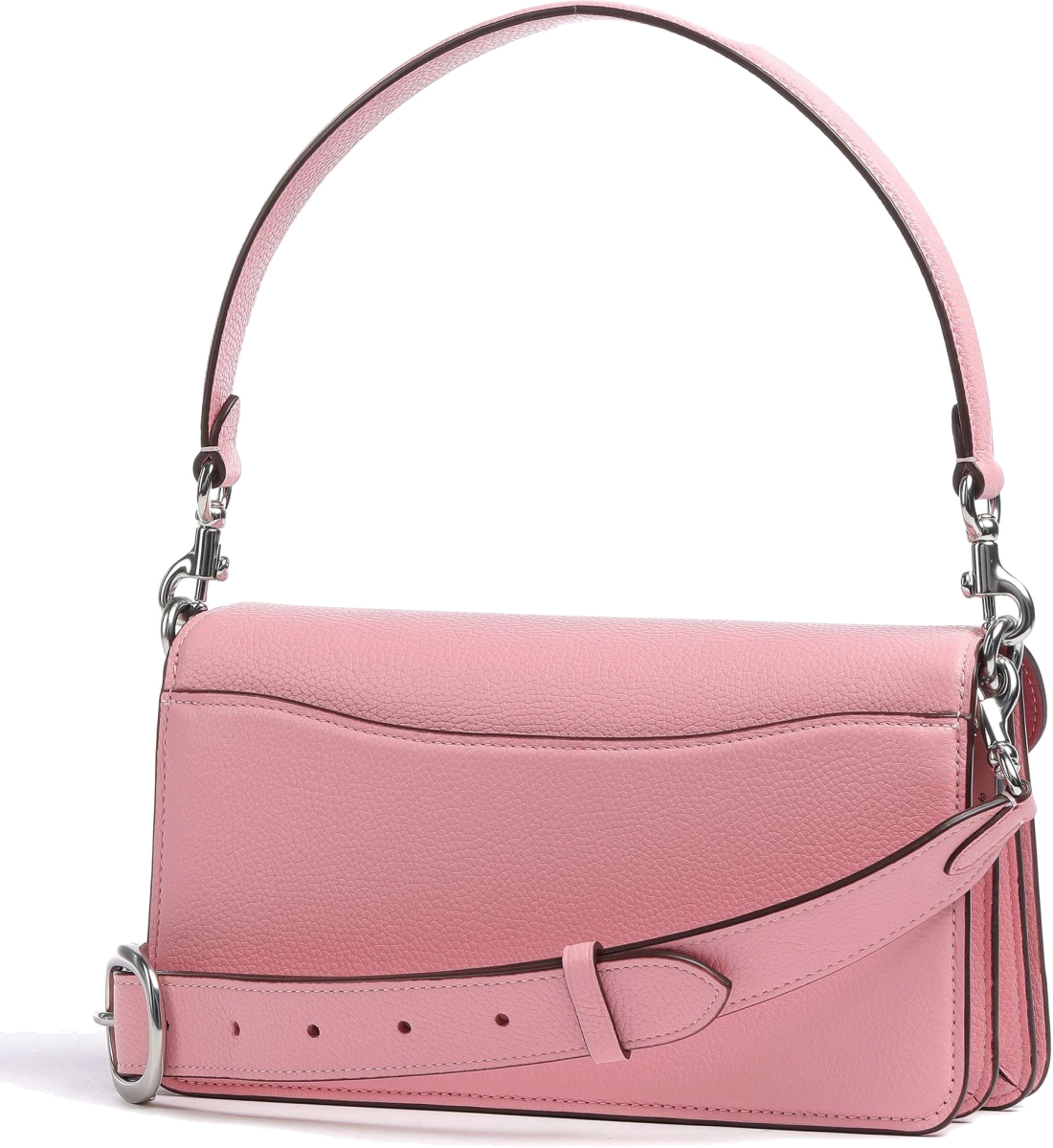 Sac besace à bandoulière Coach Tabby 26 en cuir grainé - Rose vue 3