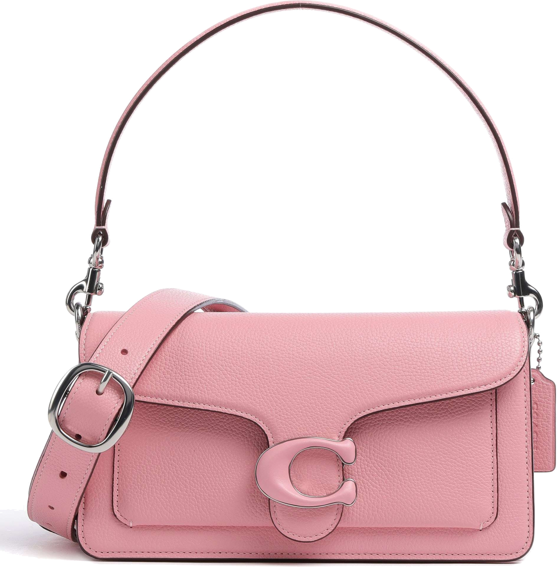 Sac besace à bandoulière Coach Tabby 26 en cuir grainé - Rose vue 4