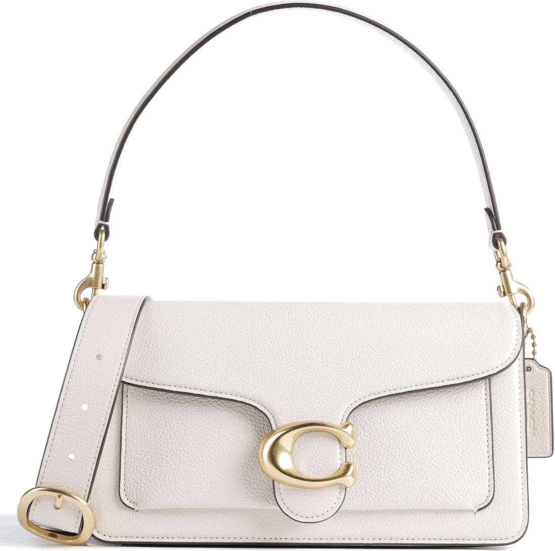 Sac besace à bandoulière Coach Tabby 26 en cuir grainé - Blanc vue 2