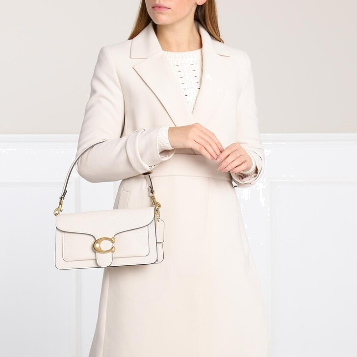 Sac besace à bandoulière Coach Tabby 26 en cuir grainé - Blanc vue 3