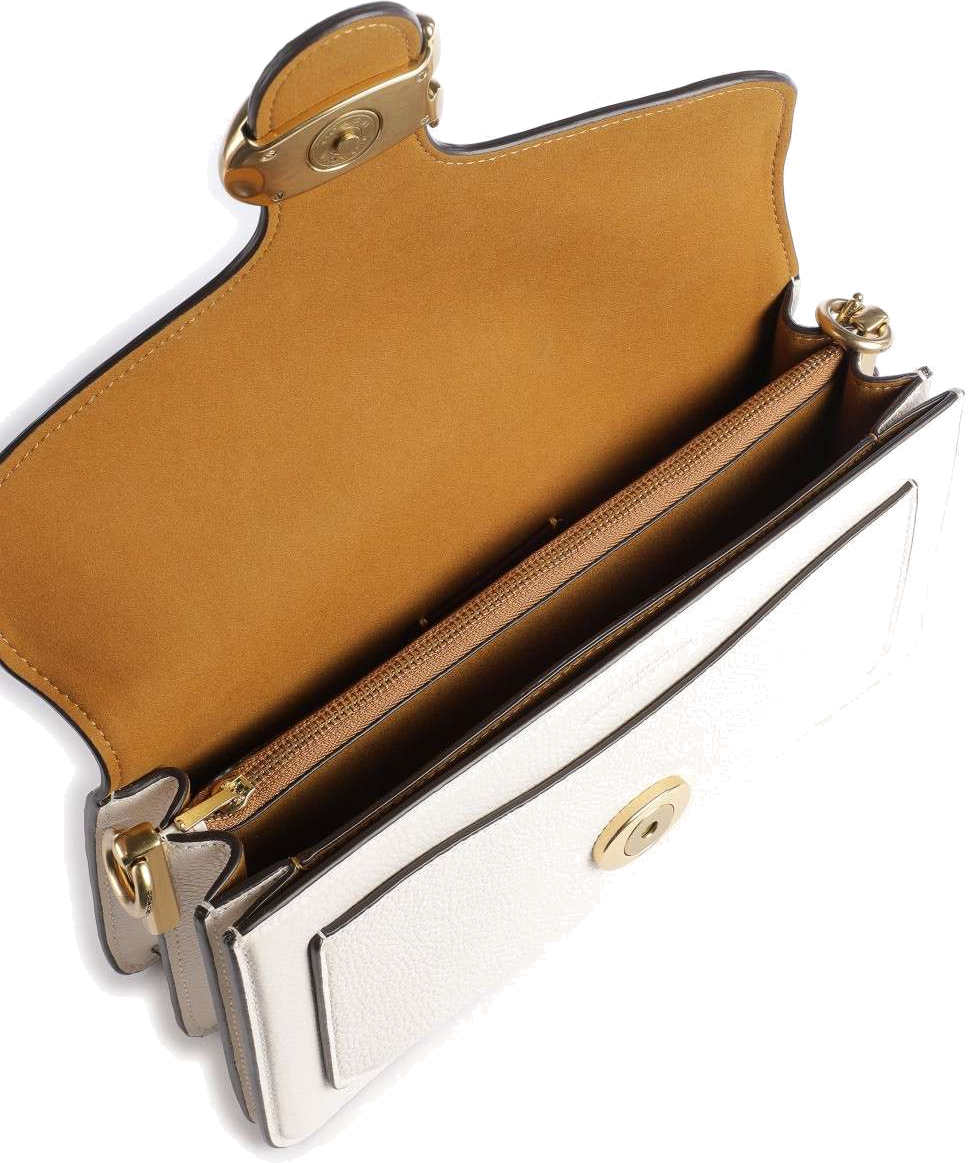 Sac besace à bandoulière Coach Tabby 26 en cuir grainé - Blanc vue 4