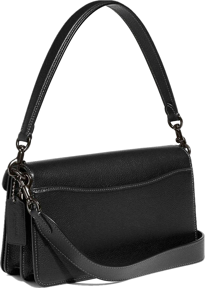 Sac besace à bandoulière Coach Tabby 26 en cuir grainé - Noir vue 3