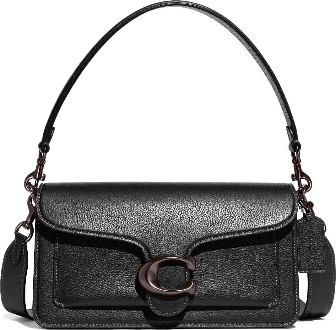 Sac besace à bandoulière Coach Tabby 26 en cuir grainé - Noir vue 4