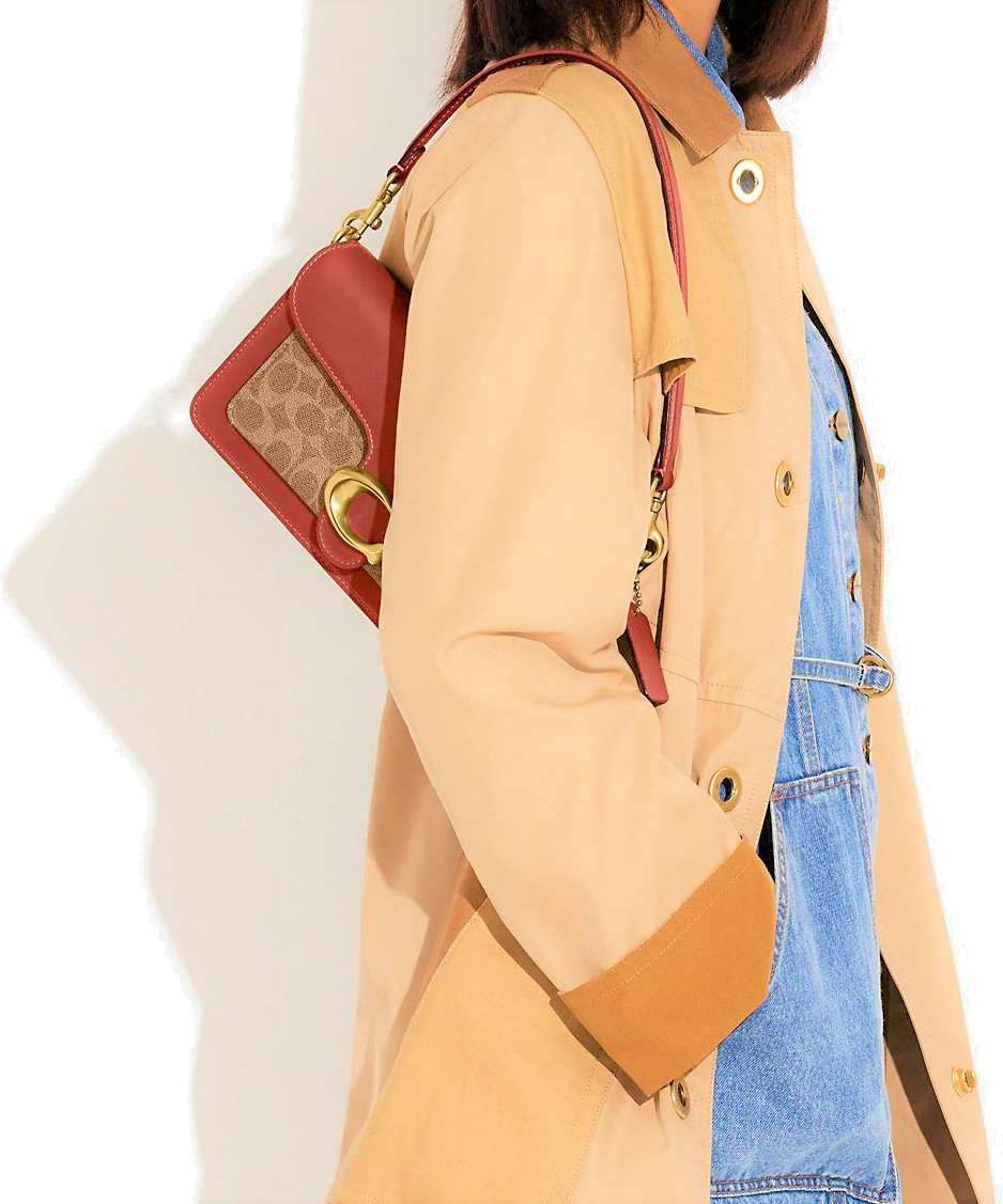 Sac besace à bandoulière Coach Tabby 26 monogramme en toile exclusive - Marron vue 4