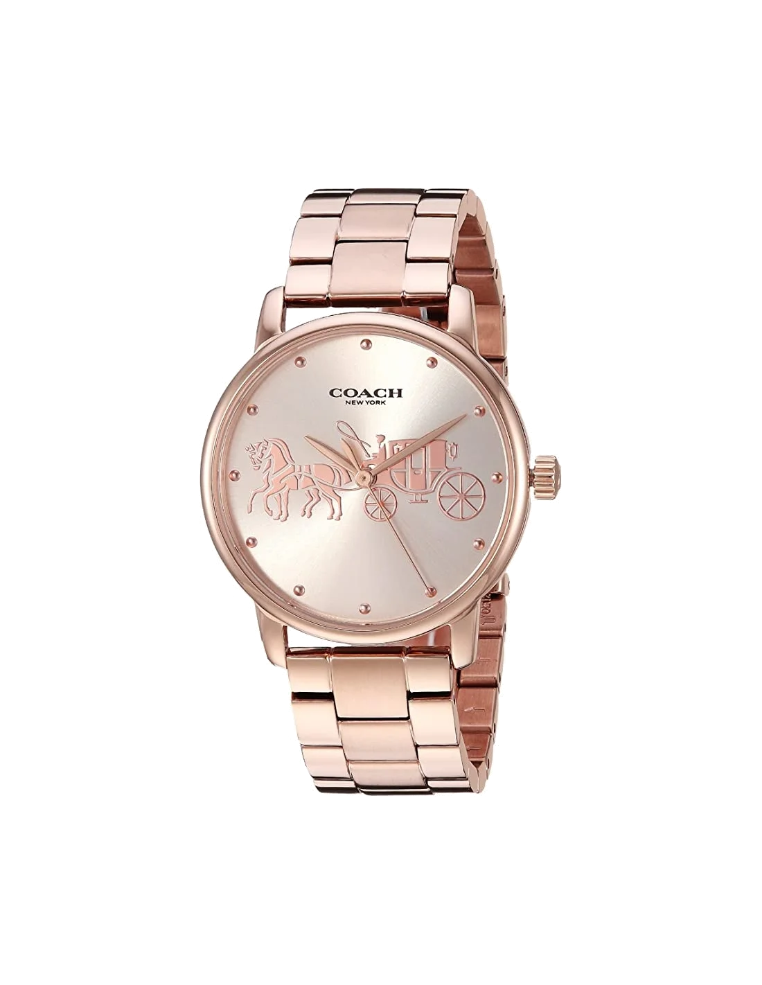 Montre Coach Grand bracelet en acier inoxydable doré rose