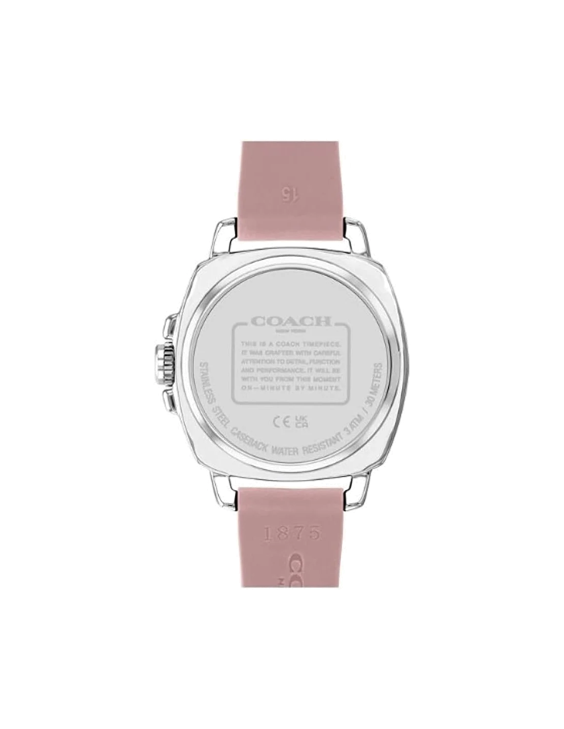 Montre femme Coach Boyfriend avec bracelet en silicone rose vue 3