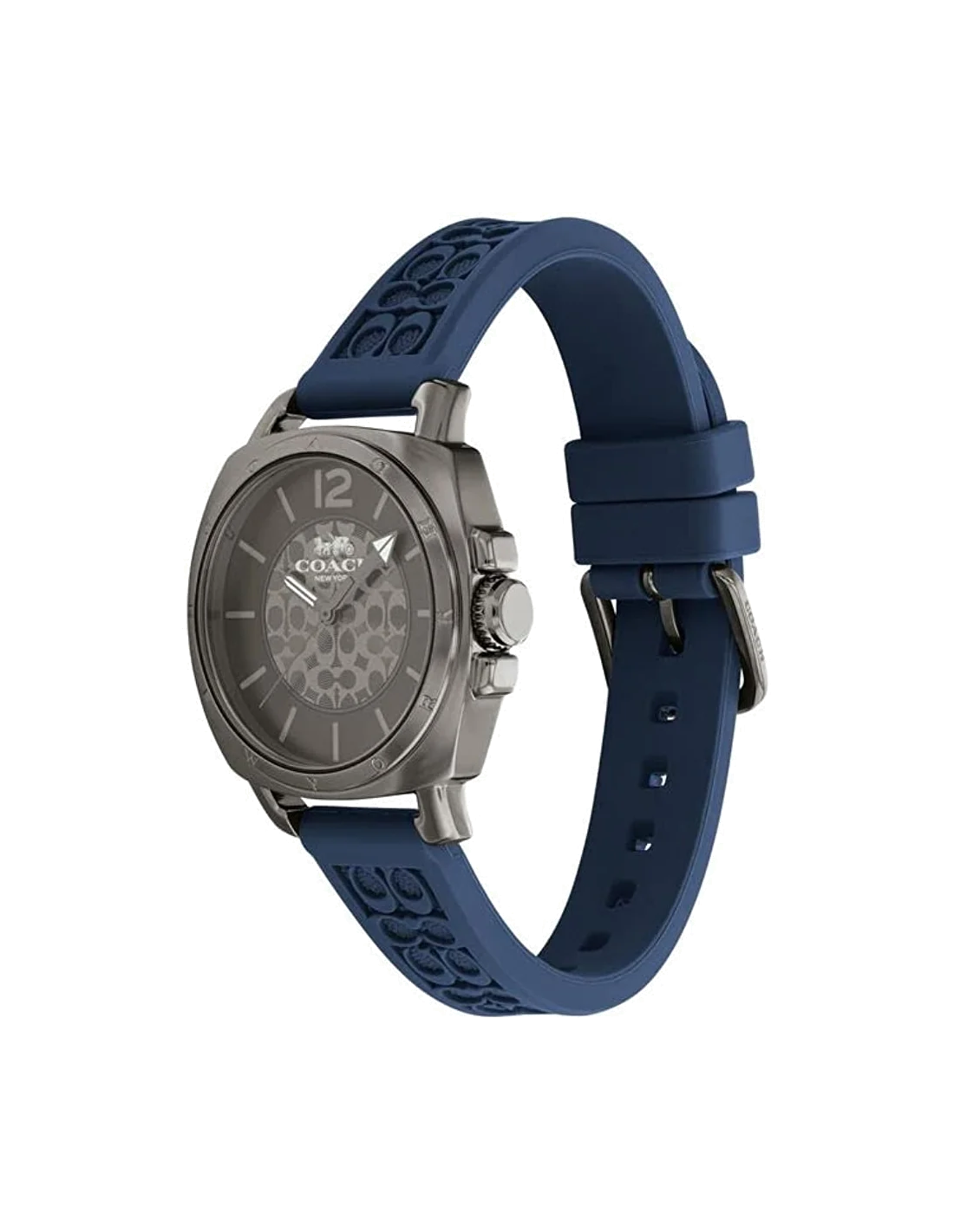 Montre Coach Boyfriend pour femme : Élégance stylée avec bracelet en silicone bleu vue 2
