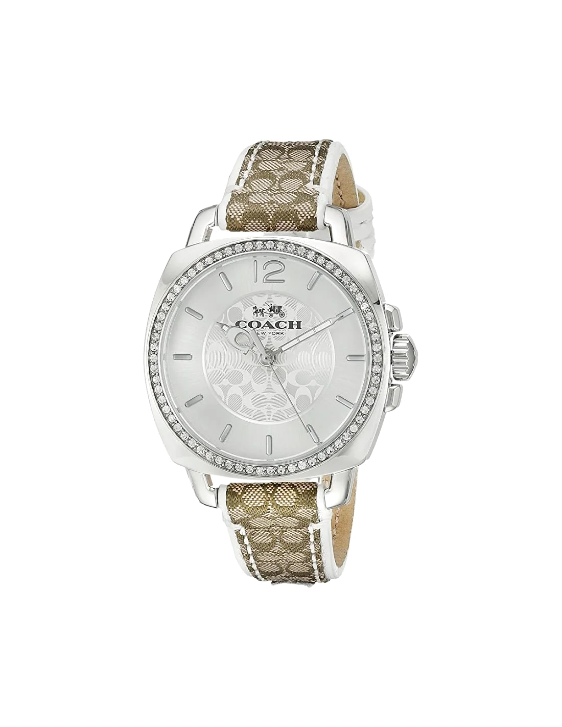 Montre Coach 14502416 Femme, Boyfriend, Bracelet Blanc Tissu & Cuir