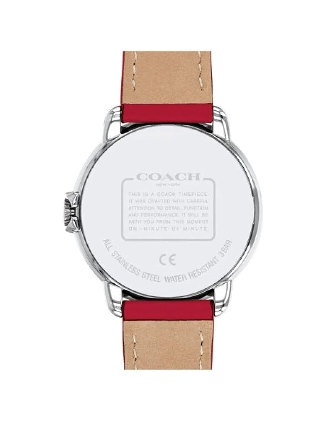 Montre femme Coach Arden avec bracelet en cuir rouge vue 3