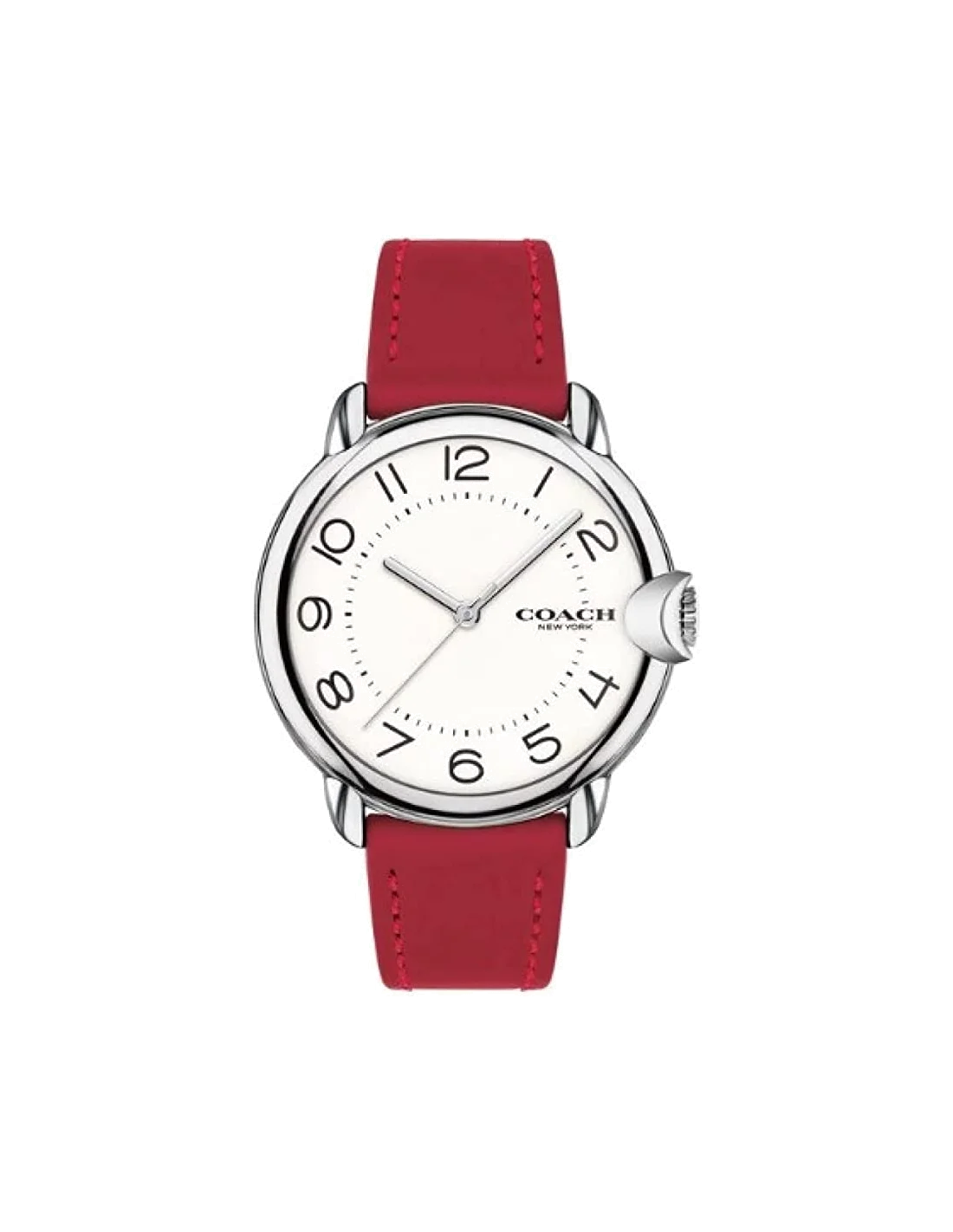 Montre femme Coach Arden avec bracelet en cuir rouge