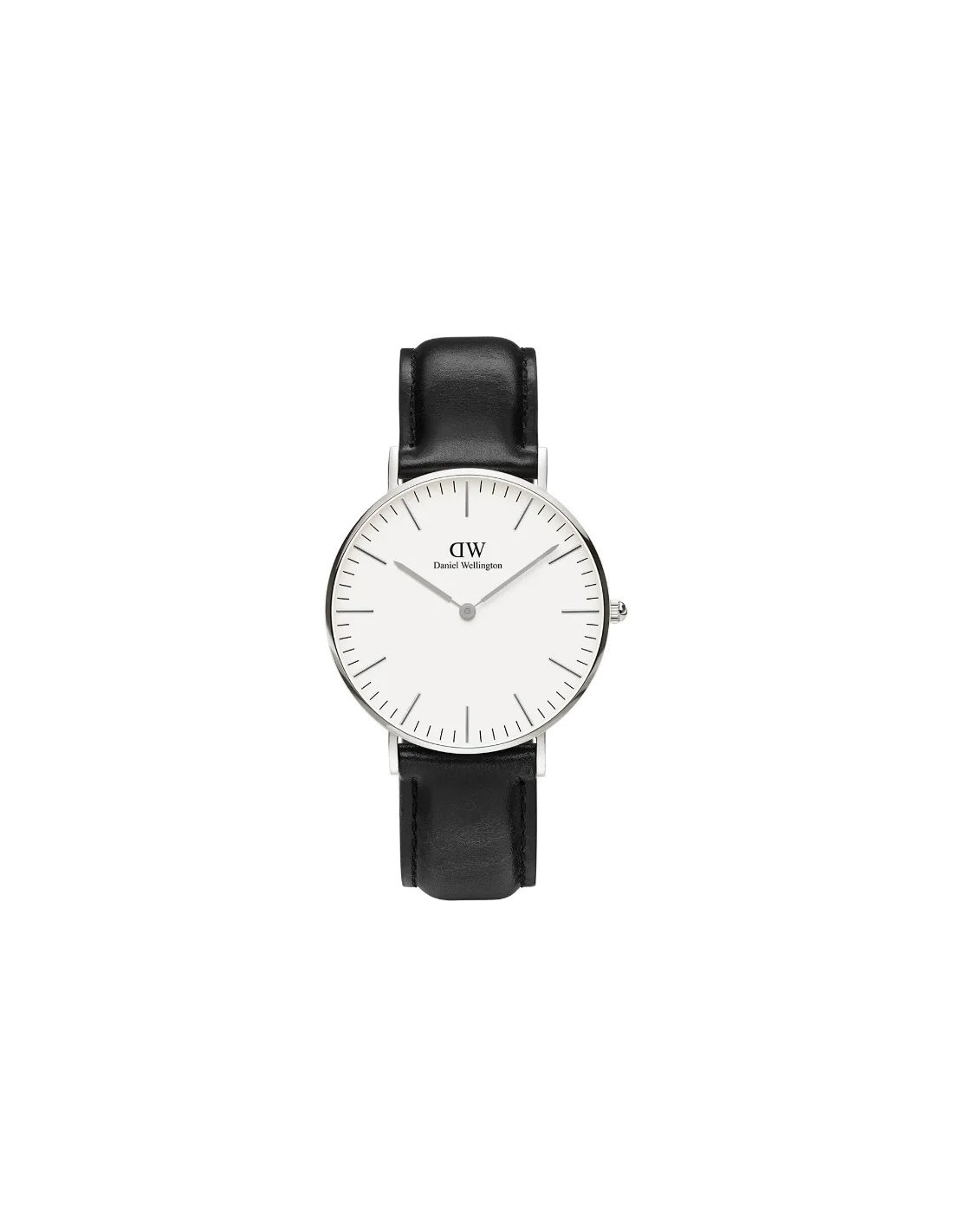 Montre Daniel Wellington Classic Sheffield DW00100053 - Cadran blanc 36mm, bracelet cuir noir - Unisexe