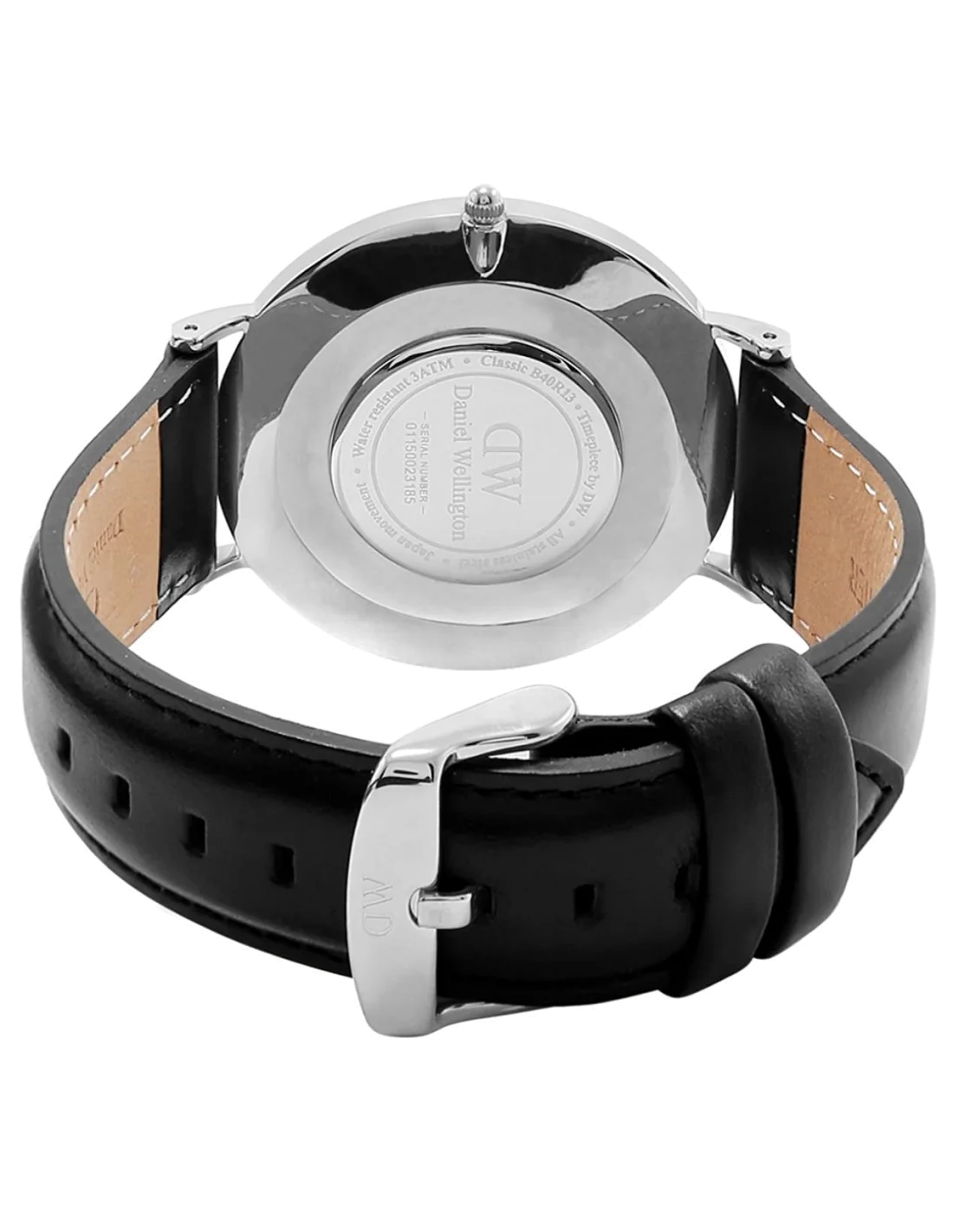 Montre Homme Daniel Wellington DW00100133 Classic Black - Cadran Noir 40mm, Bracelet Cuir Noir vue 3